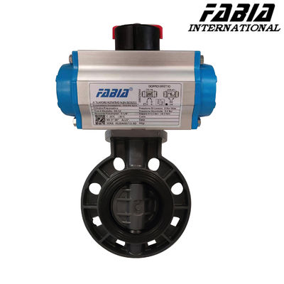 Soft Seal Pneumatic Butterfly Valve Clamp PVC Valve Lichtgewicht en kosteneffectief