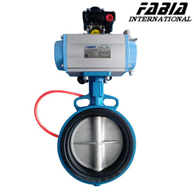 Water / olie / gas pneumatische vlinderklep met pneumatisch besturingssysteem