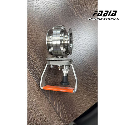 PTFE / EPDM Seal Hoogdruk KF100 Hoog Vacuüm vlinderklep voor handmatige bediening Wetenschappelijk onderzoeksinstrumenten