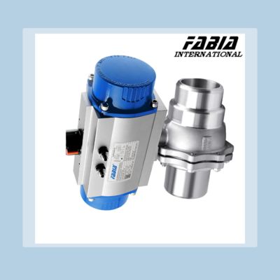 Pneumatic Control Ball Valve  2 Piece 1 Inch 2 Inch Butt Welding