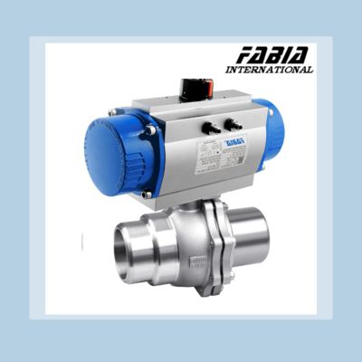 Pneumatic Control Ball Valve  2 Piece 1 Inch 2 Inch Butt Welding